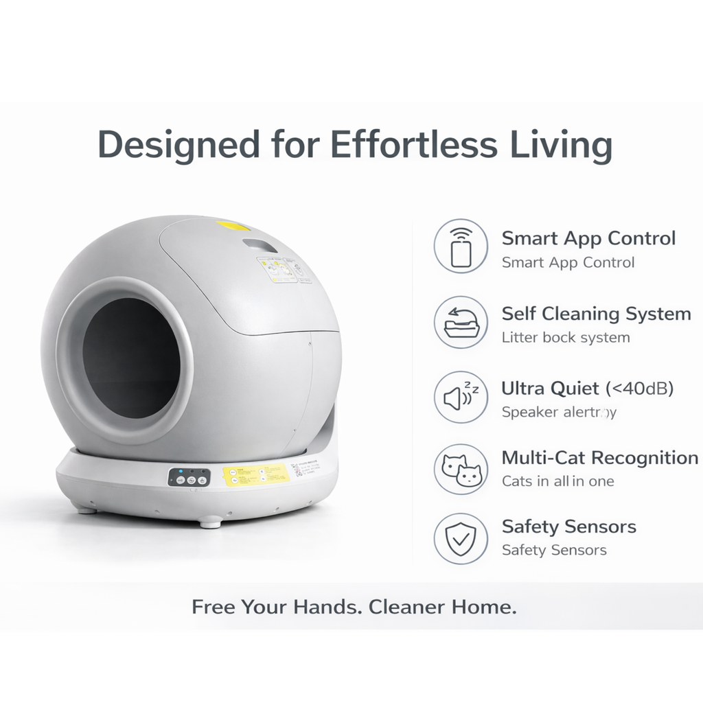 Smart Self-Cleaning Cat Litter Box