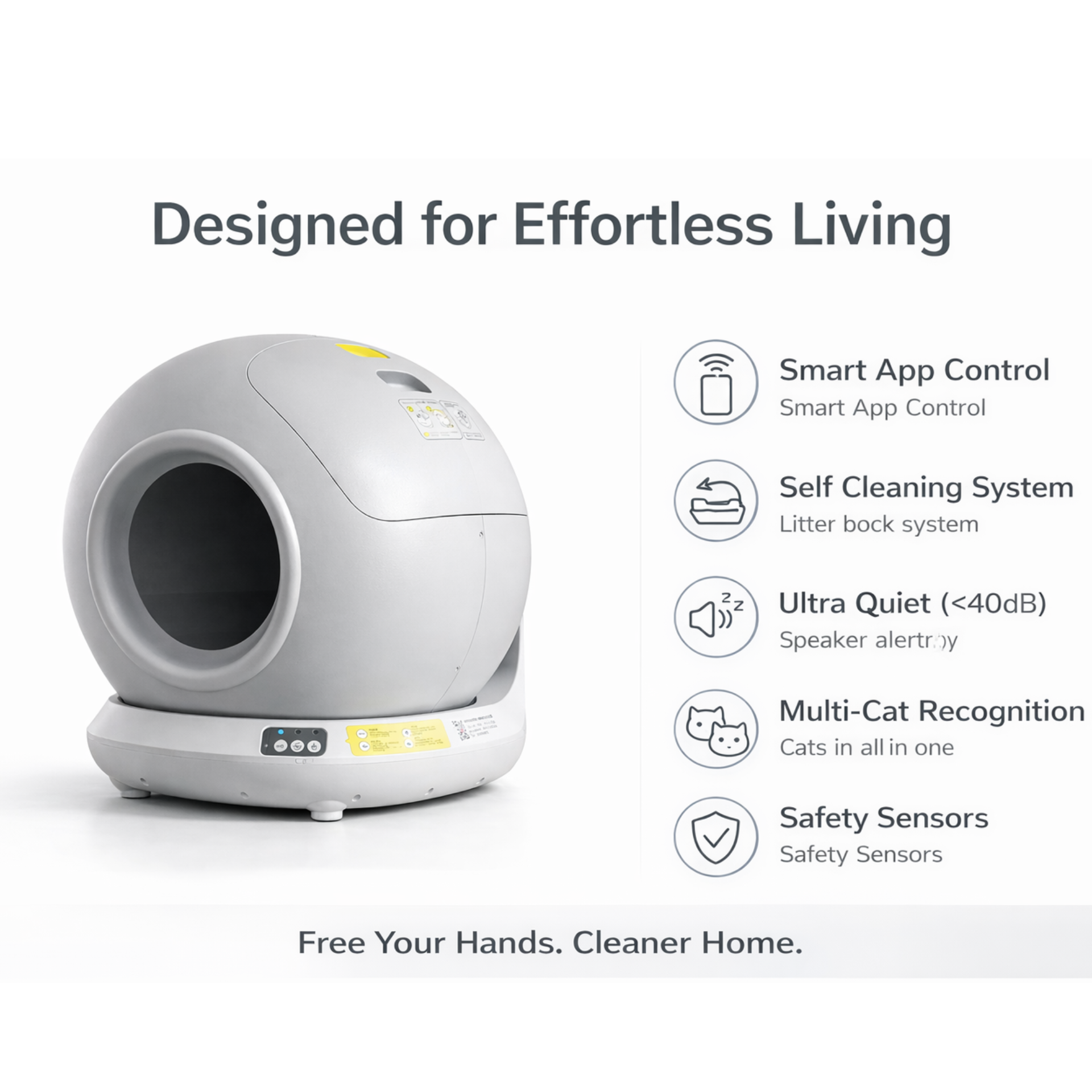 Smart Self-Cleaning Cat Litter Box