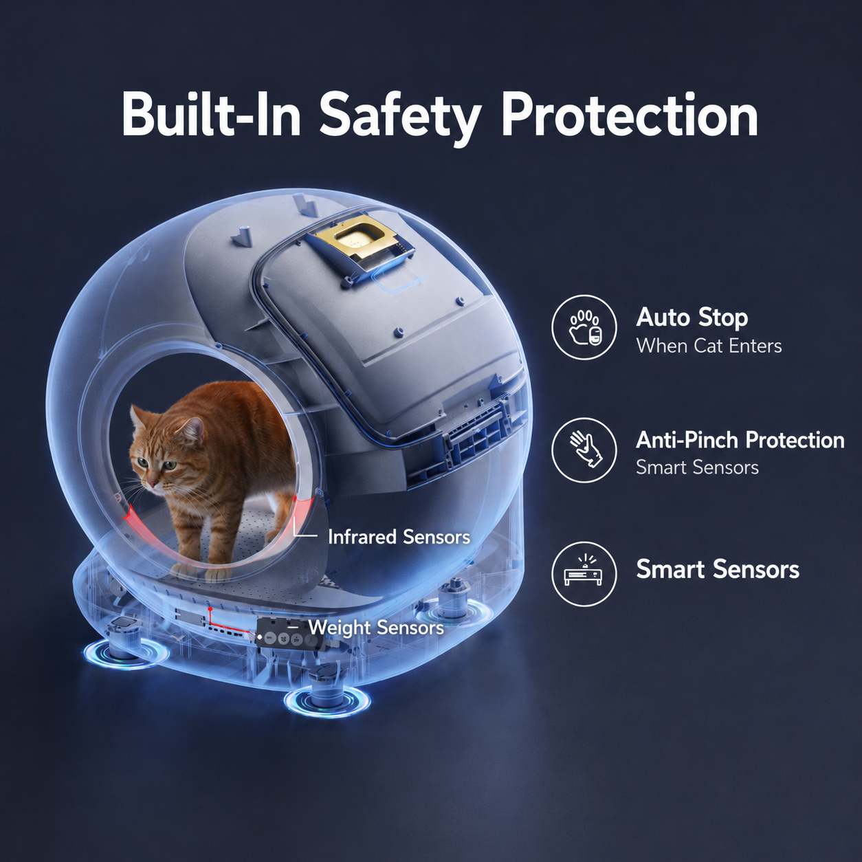 Smart Self-Cleaning Cat Litter Box