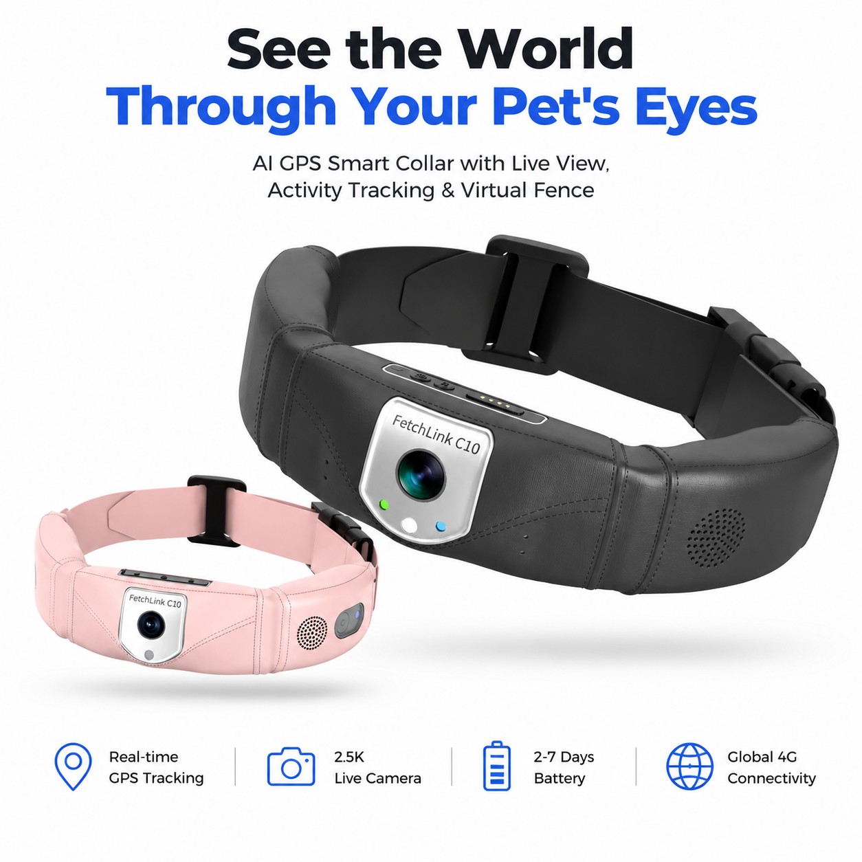 Smart Pet GPS Camera Collar