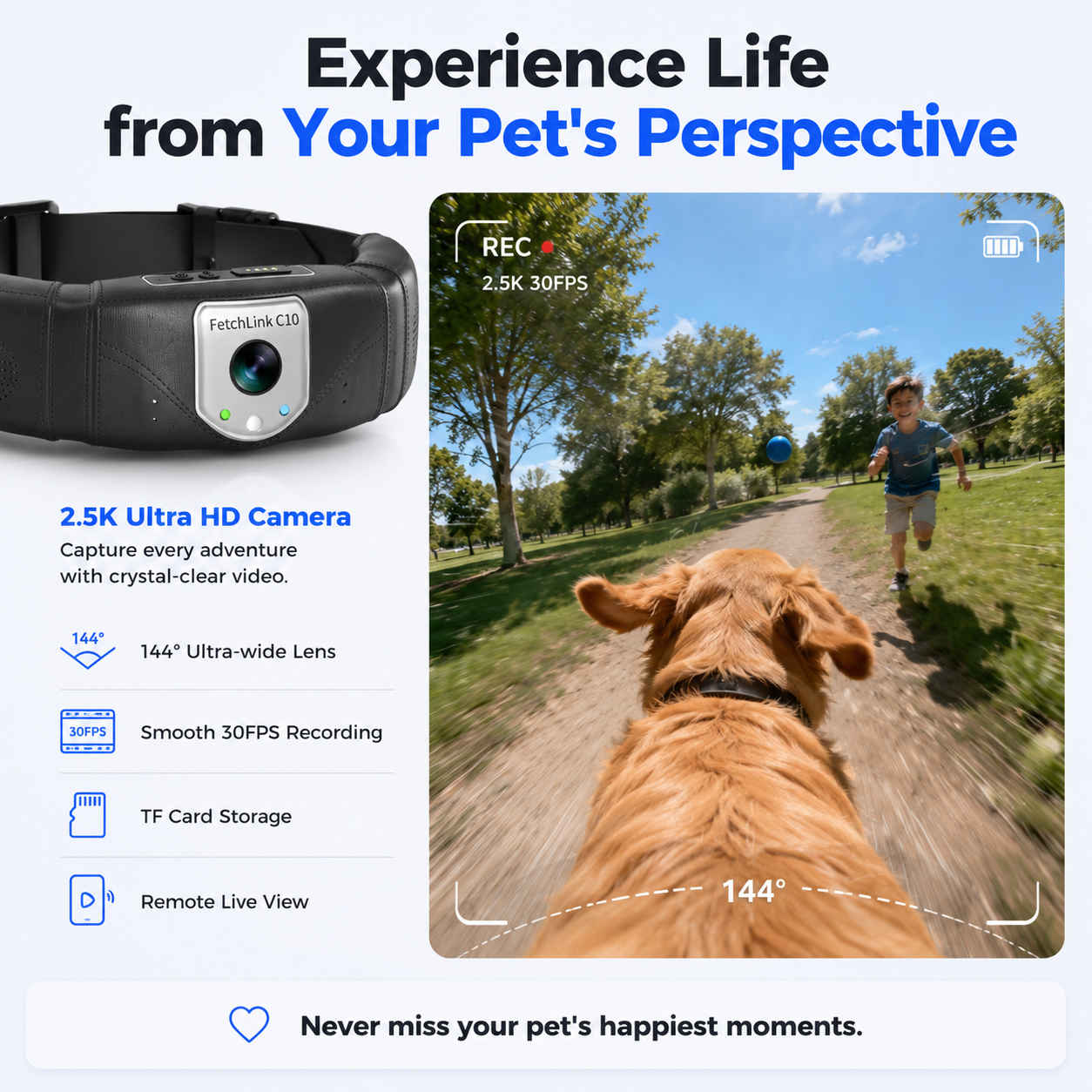 Smart Pet GPS Camera Collar