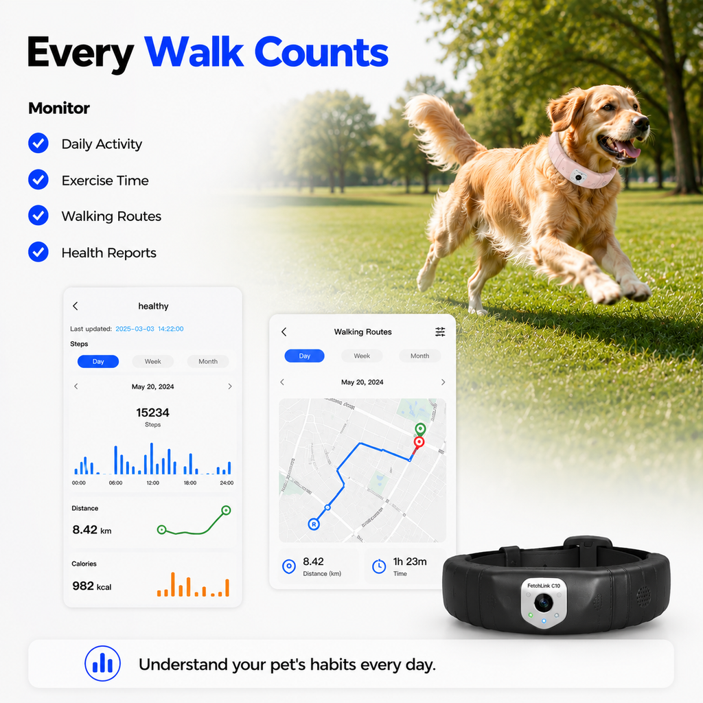 Smart Pet GPS Camera Collar