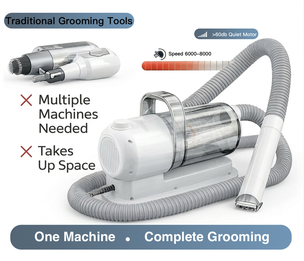 6-in-1 Pet Grooming Vacuum Kit