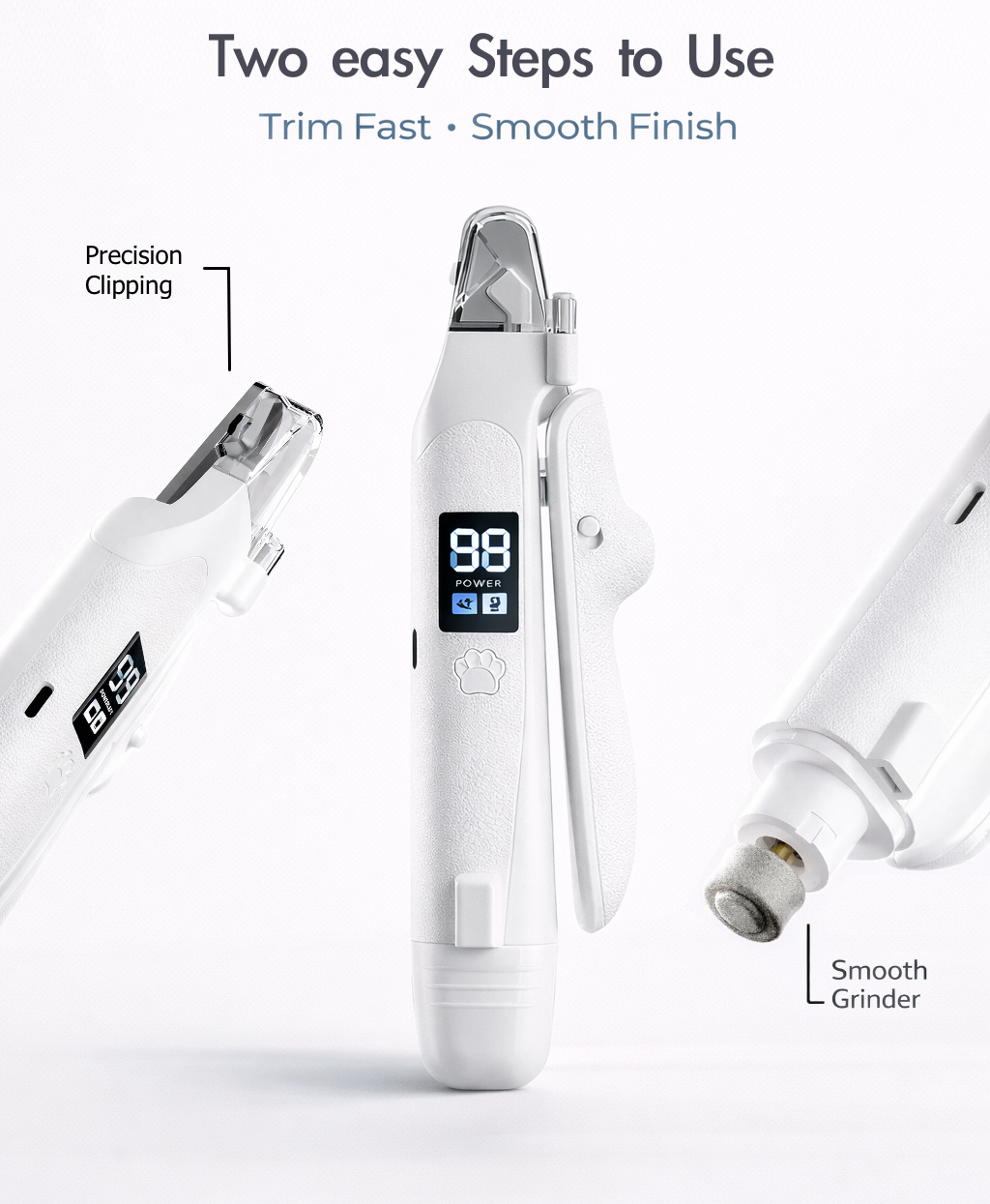 2-in-1 LED Pet Nail Clipper & Grinder